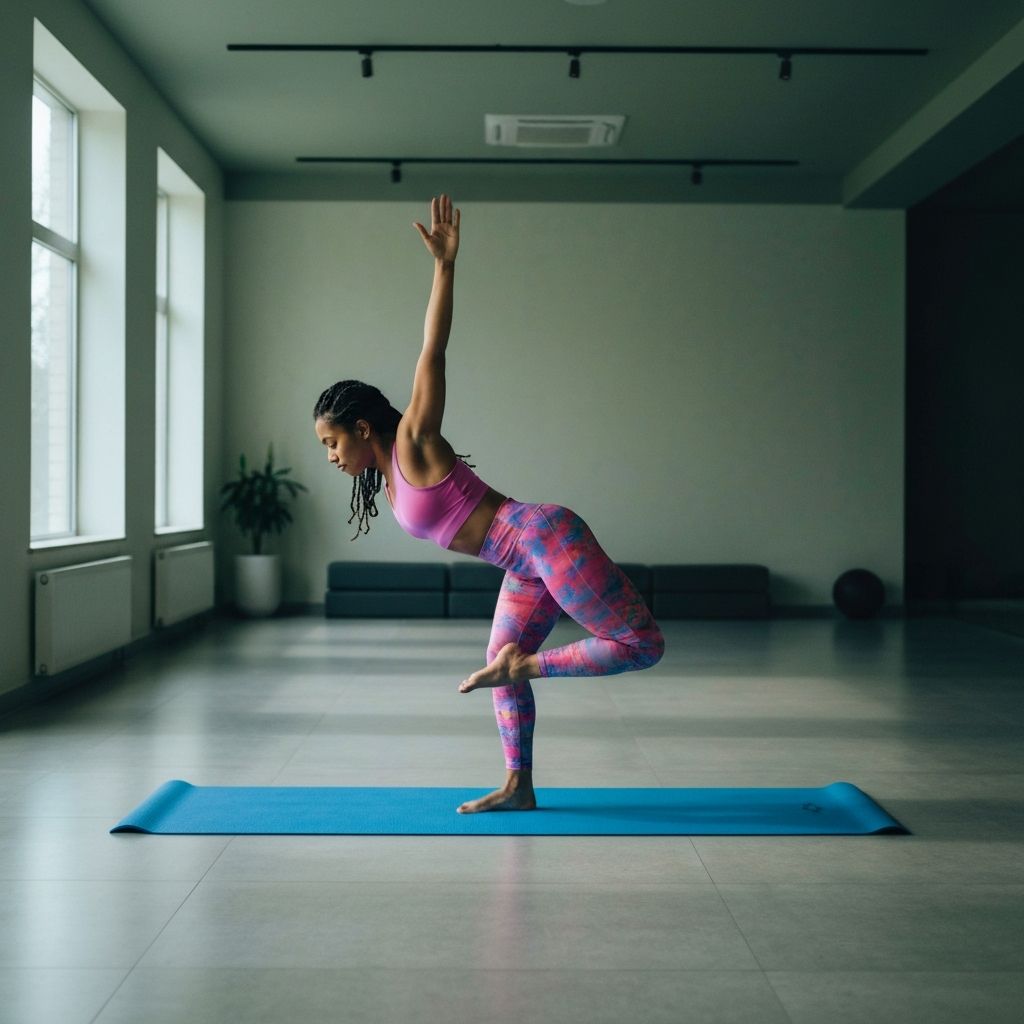 Gleichgewichtsübung auf dem Boden